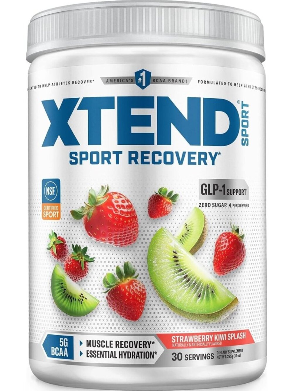 BCAA Powder for Muscle Recovery, Strawberry Kiwi Splash, 30 Servings, Fitness